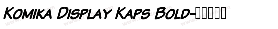 Komika Display Kaps Bold字体转换
